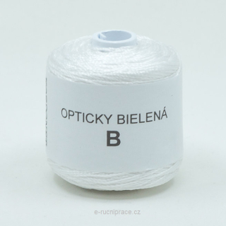Kordonet lesklý - bělený bílý 000