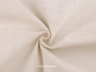 Bavlněná látka s imitací lnu š. 150 cm - světle béžová